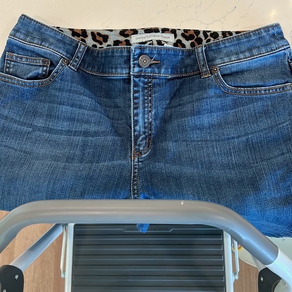 Chico’s Straight Medium Blue Jean sz.2/L/12 - Picture 3 of 5